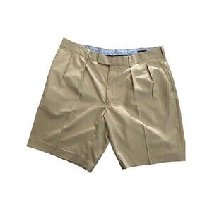 Polo Golf Ralph Lauren 36 x 9 Khaki Pleated Twill Performance Active Short U4